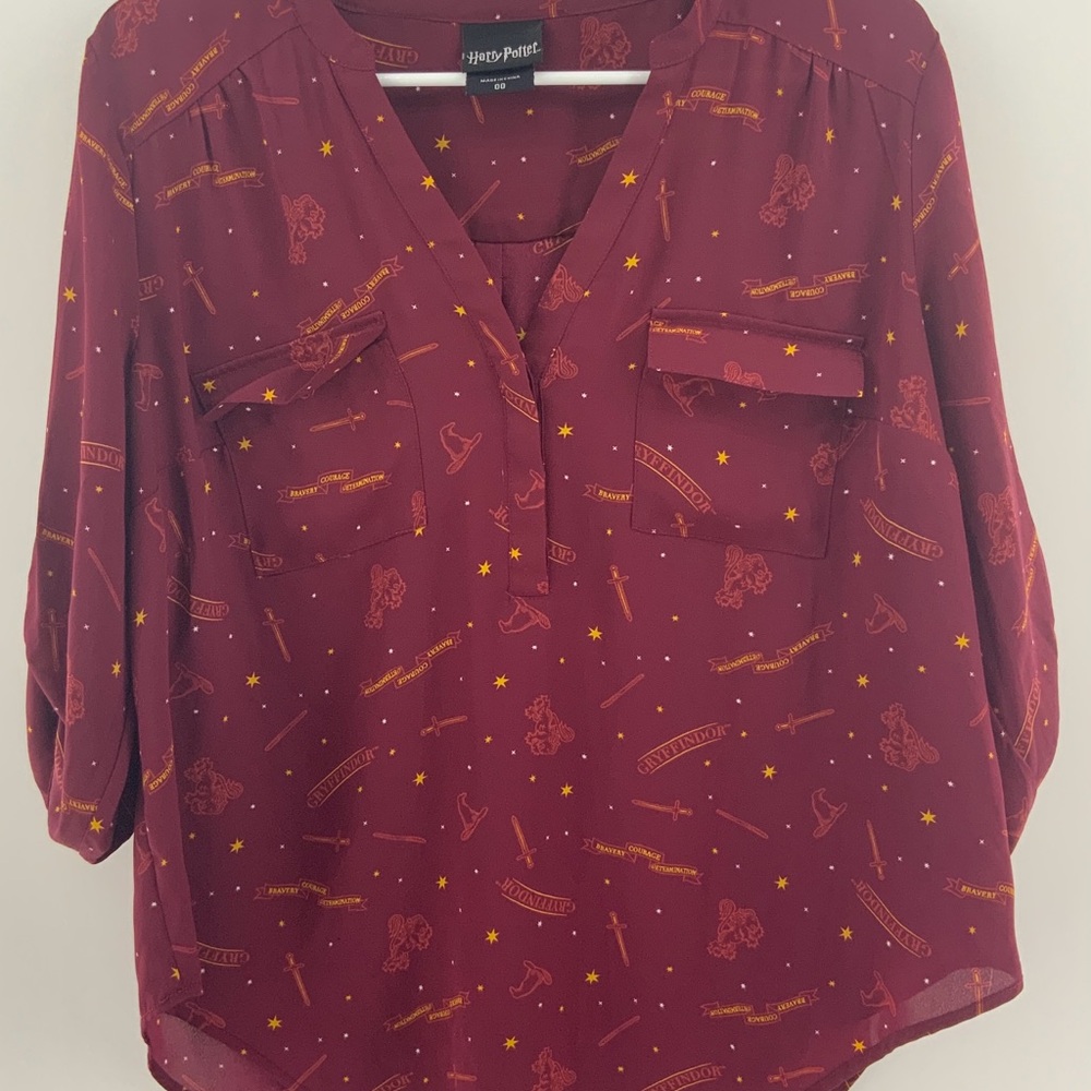Harry Potter Burgundy Women's Blouse